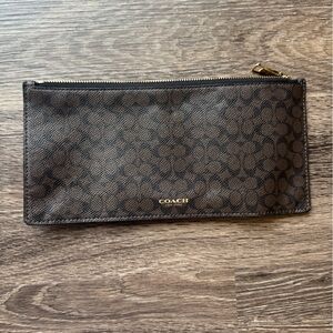 Coach Brown Zip Pouch